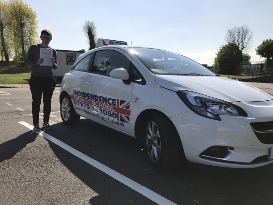 Congratulations Billy passed first time at Watnall 10052017