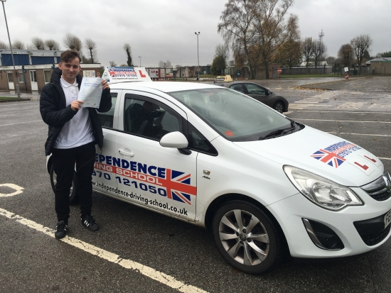 Congratulations Brad passed 09112015 at Watnall rest centre