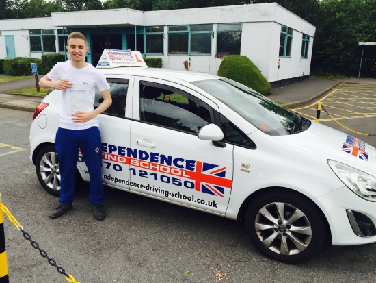 Congratulations Bradley passed 21072015 at Beeston