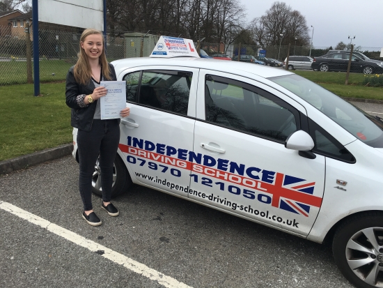 Well done charlotte passed 01042016 at Watnall test centre