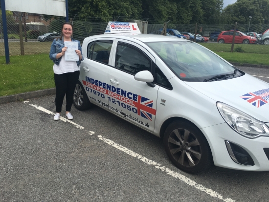 Congratulations Chelsie passed first time at Watnall test centre 06072016