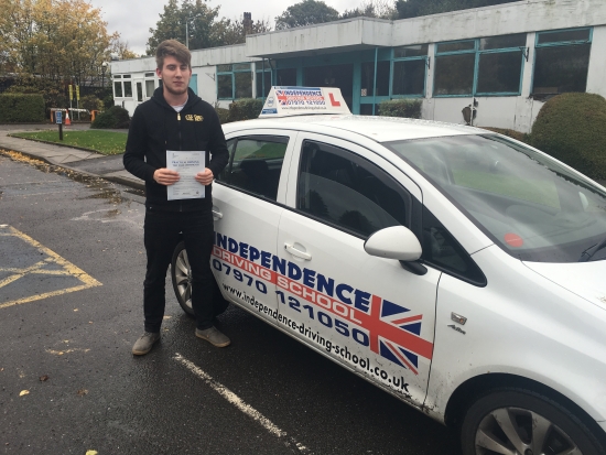 Congratulations Christopher passed at Beeston test centre 30102015