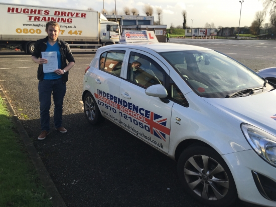 Congratulations Dan passed 08122015 at Watnall test centre