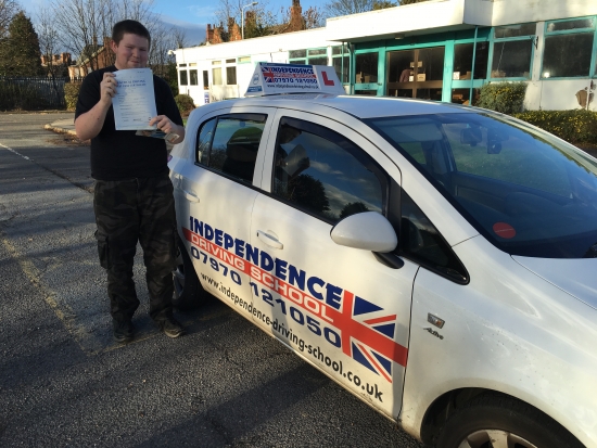 Congratulations David passed 20112015 at Beeston test centre