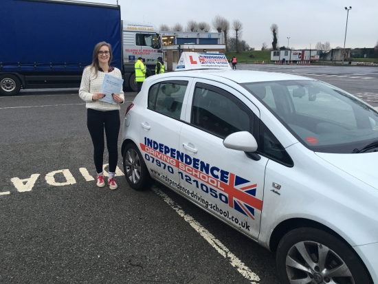 Well done Ellie passed 18012016 at Watnall test centre