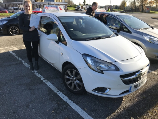 Congratulations Fiona passed at Watnall 25112016