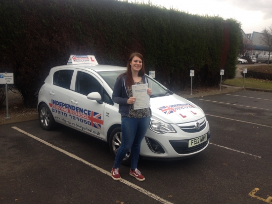 Congratulations Gabby passed 02122013 2nd time with 1 fault