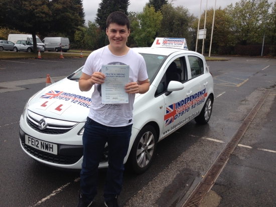 Congratulations George passed 06102014 from Beeston test centre 