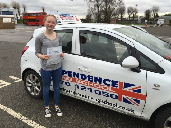 Congratulations Hannah passed at Watnall test centre 16122015