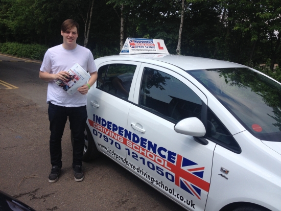Congratulations Innes passed 09062014 with 6 faults 