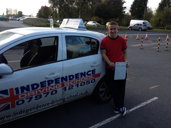 Well done Jacsun passed 24102013 2nd time with 4 faults
