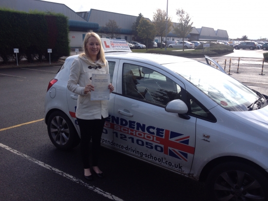 Well done Joanne passed 221013 with 2 faults