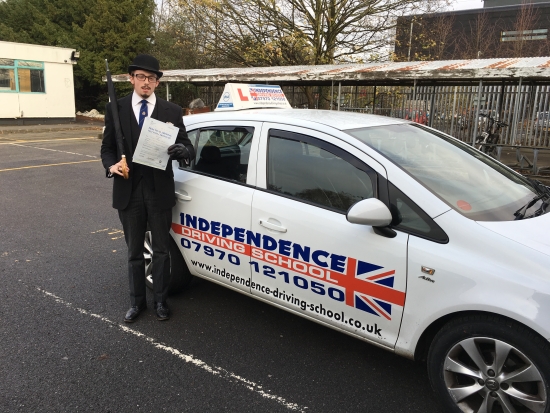 Congratulations Joseph passed 26112015 at Beeston test centre