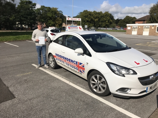 Congratulations Josh passed first time 12092017