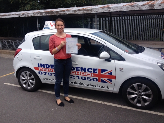 Congratulations Katie passed 30072014 with 4 faults