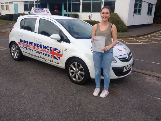 Well done Lizzie passed 28102014 with 5 faults at Besston test centre 