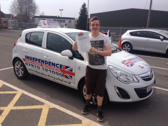 Congratulations Luke passed 28032014 2nd time with 8 faults