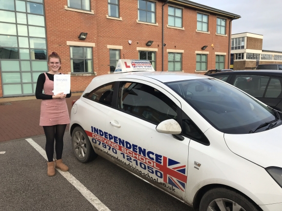 Well done Maddie passed first time at Chilwell test centre 20122017