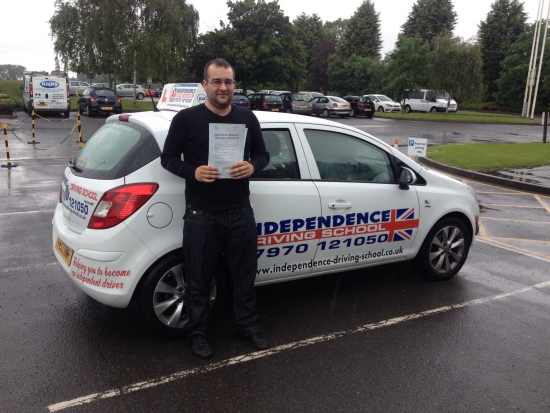 Congratulations Richard passed 04062014 with 3 faults