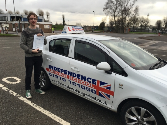 Congratulations Sam passed 26112015 at Watnall test centre