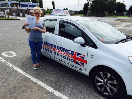 Congratulations Shannon passed at Watnall test centre 05082015