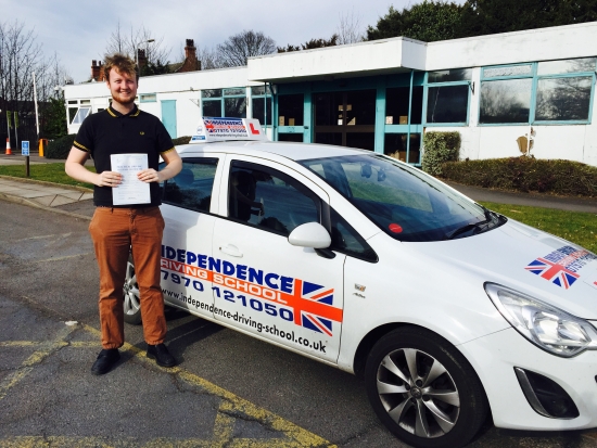 Congratulations Tom passed 06032015 at Beeston test centre