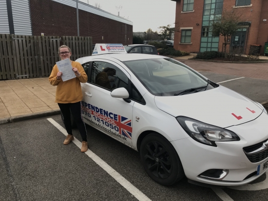 Well done Tori passed at Chilwell 22012018
