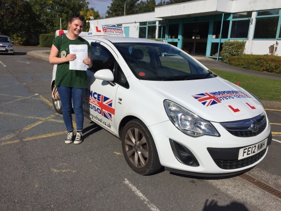 Congratulations Yolanda passed 28092015 at Beeston test centre