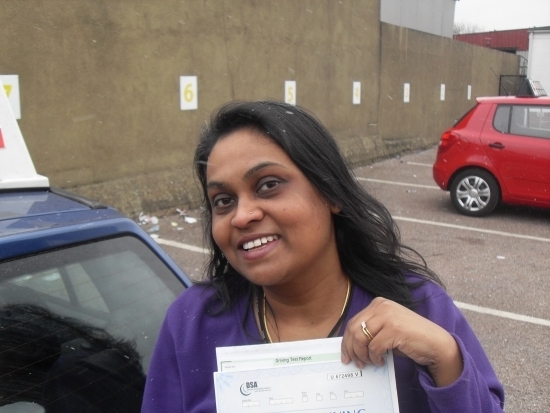 I had only 4 driving lessons with ABC Driving School My tutor was excellent and picked up all my little faults and corrected them straight away<br />
<br />
<br />
<br />
I want to thank ABC Driving School for believing me as I was nervous at first<br />
<br />
<br />
<br />
I am so happy that I passed my driving test after failing few times<br />
<br />
<br />
<br />
Thank you