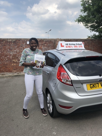 Well done to Aji Njie for passing her practical test at Sale.  Congratulations and safe driving.