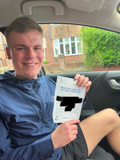 Well done to Callum for passing his test at Bolton on 1/8/23