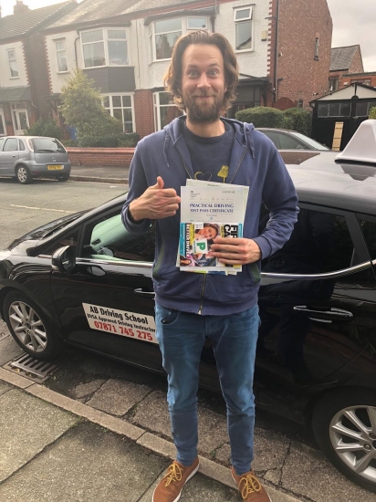 Congratulations to Carl Miles for passing his practical test in Cheetham Hill on 17/10/18.  Well done.