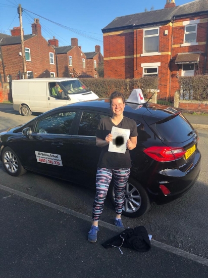 Congrats to Hannah for passing her test at Sale on 22/2/19.  Well done.