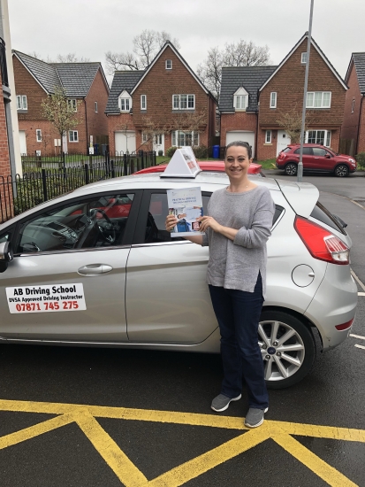 Congratulations to Karla Spencer for passing her test in Sale on Friday 13th of all days