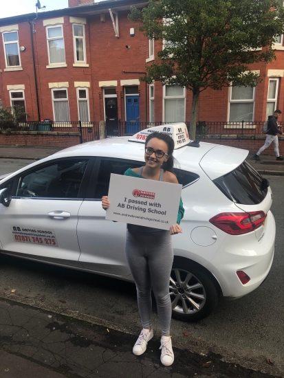 Congratulations for another first time pass for Kiah Singleton on the 8/10/19 at Sale test centre.