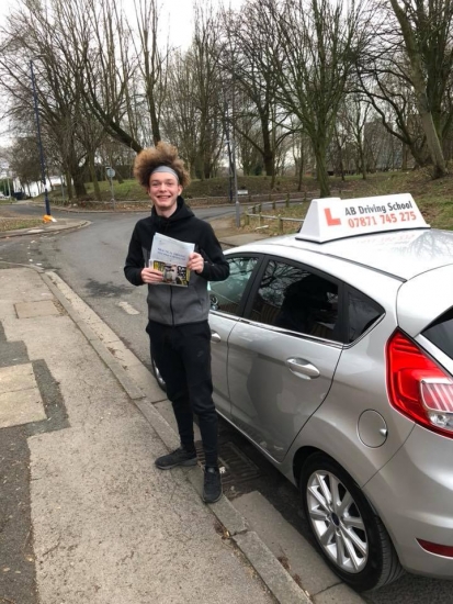 Congratulations to Louis Doxey for passing his practical test at Cheetham Hill, Well done!