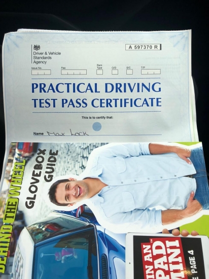 Congratulations to Motti Lock for passing his practical test at Cheetham Hill.  Well done and stay safe.