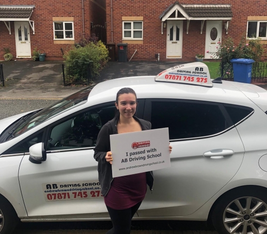 Congratulations to Sophie for passing her practical test at Cheetham Hill with just 2 faults on 25/9/19.