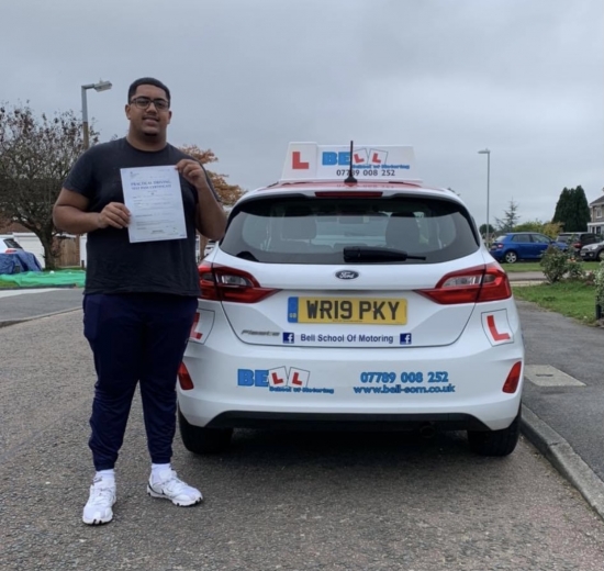 Another FANTASTIC FIRST TIME PASS four instructor Matt with only TWO faults