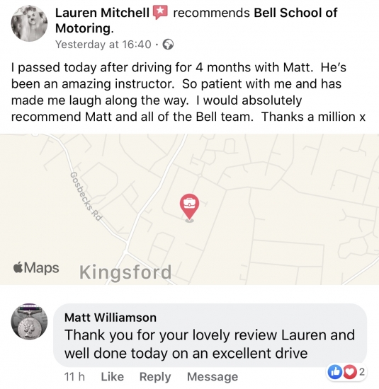 ANOTHER GREAT REVIEW for instructor MATT