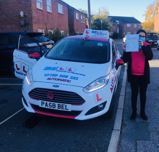 Another EXCELLENT PASS for instructor Steve in our AUTOMATIC car