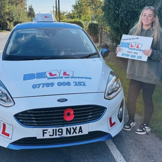 Another GREAT FIRST TIME PASS with only FOUR faults for instructor Natasha