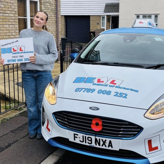 Another GREAT FIRST TIME PASS for instructor Natasha with only THREE faults