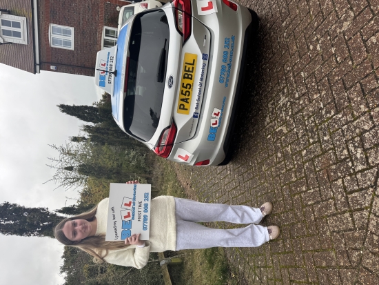 Another GREAT FIRST TIME PASS for instructor Michelle with only FIVE faults