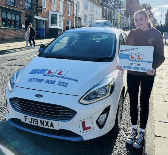 Another GREAT FIRST TIME PASS for instructor Natasha with only FOUR faults