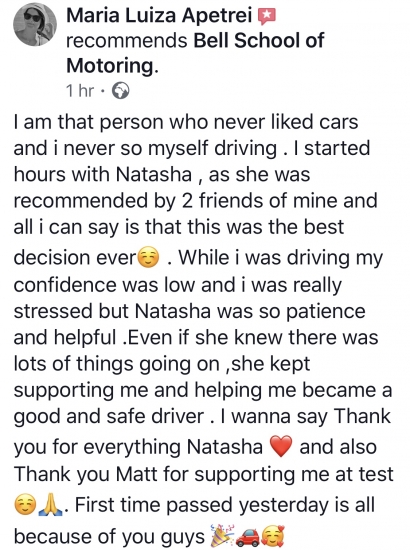 FANTASTIC REVIEW for INSTRUCTOR NATASHA