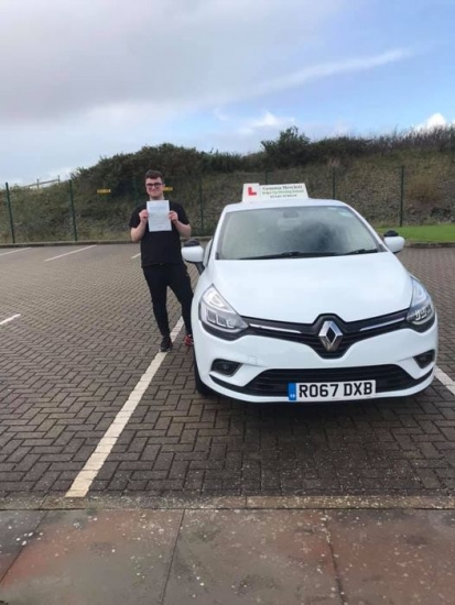 Massive congratulations to Callum on passing his driving test with Gemma