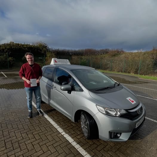 Congratulations John on passing your test this morning with just a couple of minor faults. I have seen just how hard you have worked for this and know what it means to you. Thank you for trusting me to be your instructor it’s been an absolute pleasure. Best wishes for the future and stay safe on those roads