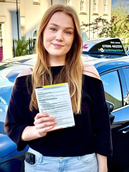Nick is an amazing driving instructor! <br />
From day one he took everything step by step and really helped to take the stress out of learning! We talked everything through, navigated stressful moments and set me up with all the skills I need to not only pass my test (first time!), but to be a safe and prepared driver! He helped me feel calm, confident and even have a laugh!<br />
Thank you so much Nick fo