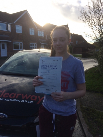 Thank you for getting me through it Passed my driving test with Fred who has been a great instructor from my 1st lesson to the day of my test He made sure that I always understood anything I may have been struggling with I would highly recommend Clearway to anyone wanting to learn to drive Passed 3rd December 2018